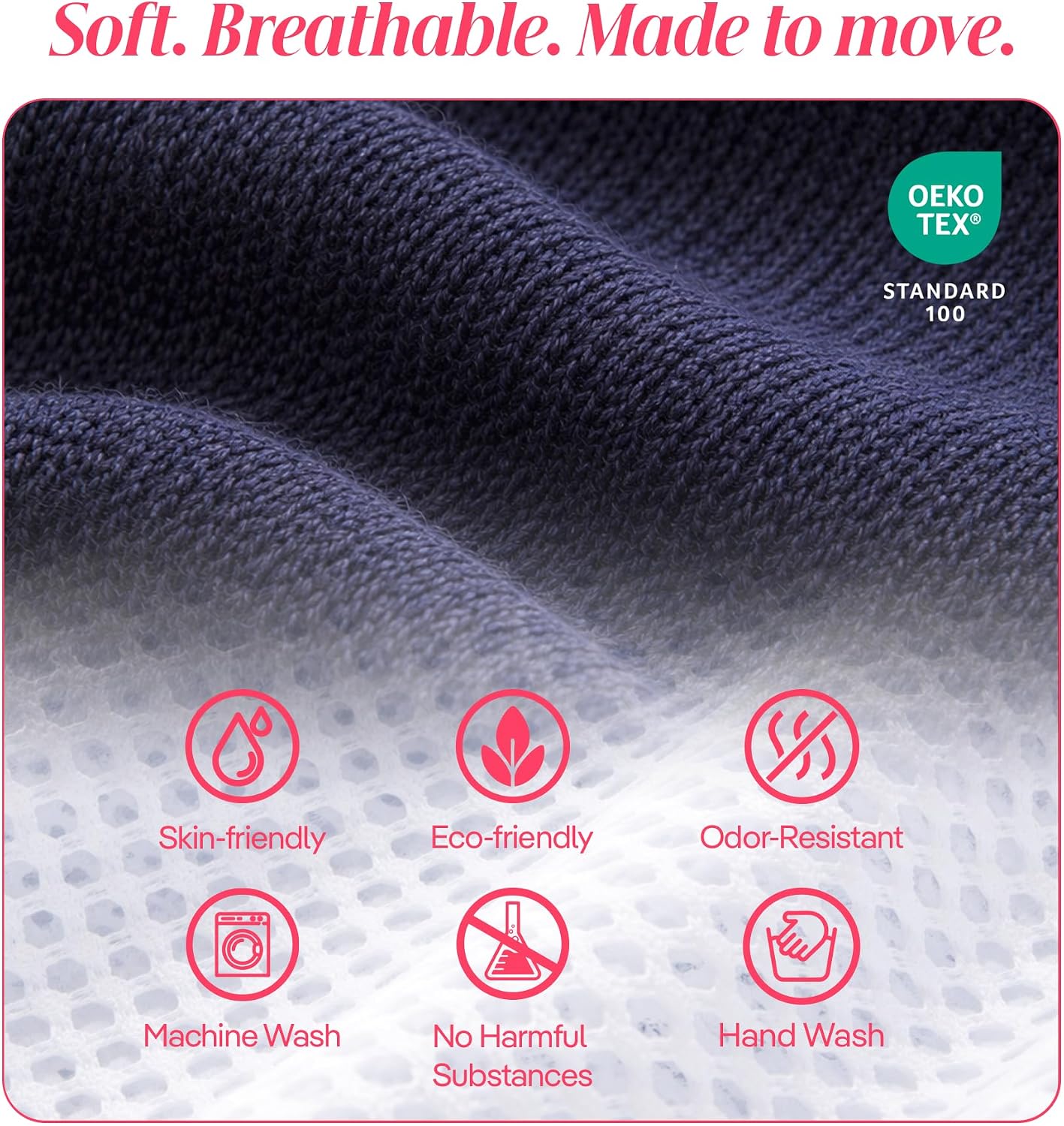 COOLMATE Pilates Socks with Grips for Women, Yoga Socks, Crew Non Slip Women for Barre, Pilates Gifts for Women - Colors B