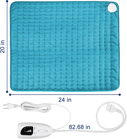 Electric Heating pad for Back Neck Shoulder Knee Arms Legs- Electric Heat Pads with 6 Heat Settings & Auto Shut Off Heat Heating Pad for Birthday Mother Father Girl Men Women
