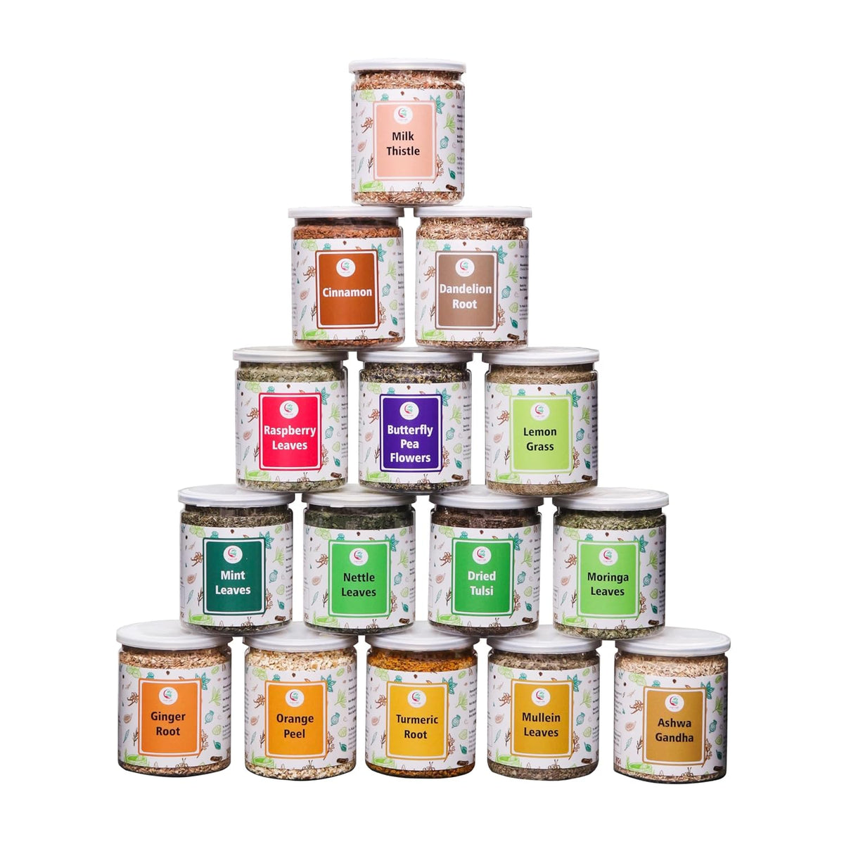 Assorted Loose Leaf Tea, 15 Herbal Teas, Up to 900 Servings