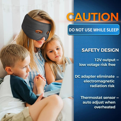 sticro Moist Heat Sinus Mask with Eye Holes, 3 Heat & 5 Timer Settings