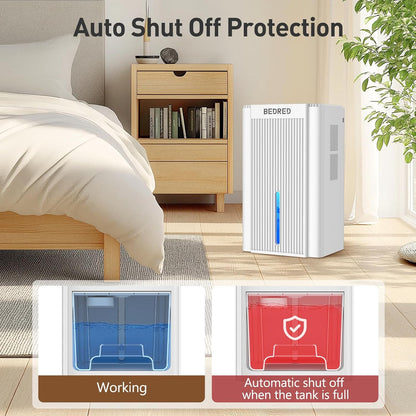 Dehumidifier, 95OZ Dehumidifier for Home 1000 Sq.Ft - Quiet with Auto Shut Off & Relaxing 7 Color Ambient Light,Ideal for Livingroom, Bedroom, Basement(Black)