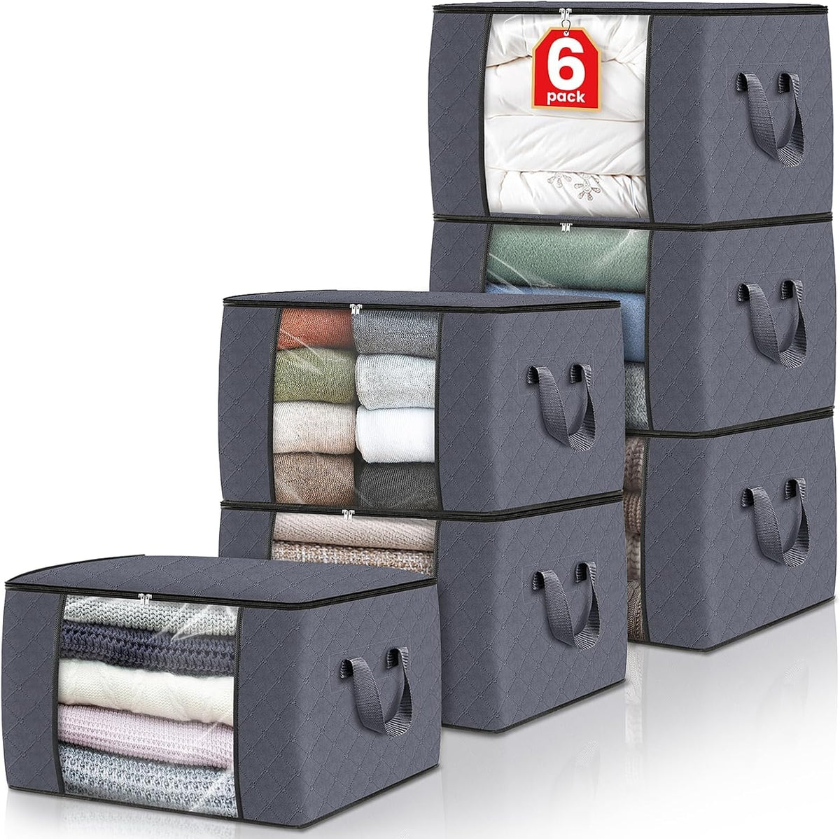 Fab totes Storage Bags for Clothes Blanket Storage Bins with Lids