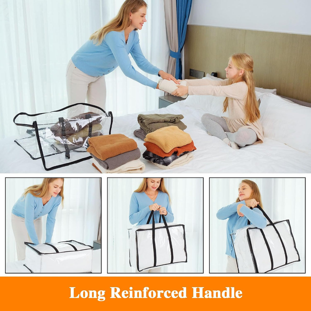 Vieshful Clear Storage Bags for Clothes Blanket Comforter & Bedding
