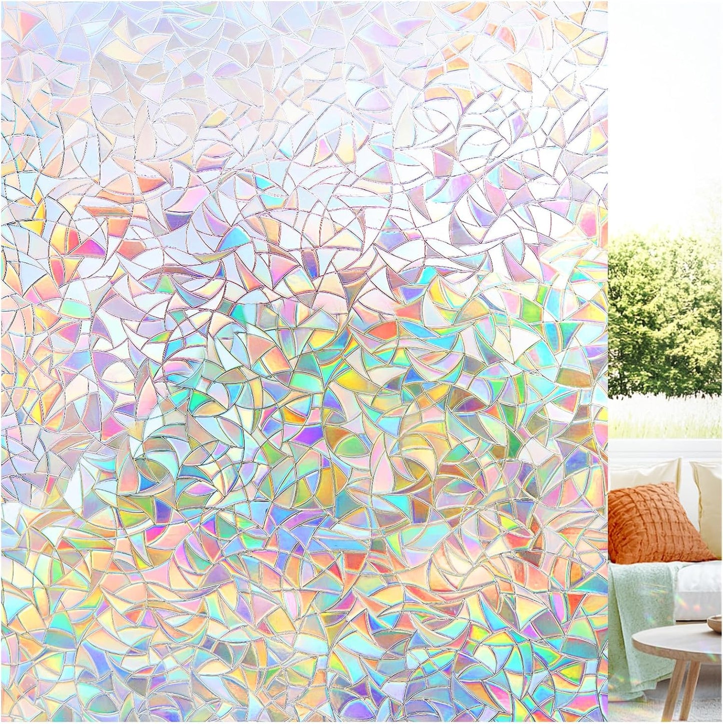 LUTE Blackout Window Film, Window Tint for Home Privacy, 17.5" x 78.7"