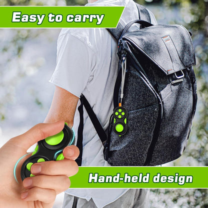 Original Fidget Toy Game, Rubberized Classical Controller Fidget Concentration Toy with 8-Fidget Functions and Lanyard - Excellent for Relieving Stress and Anxiety