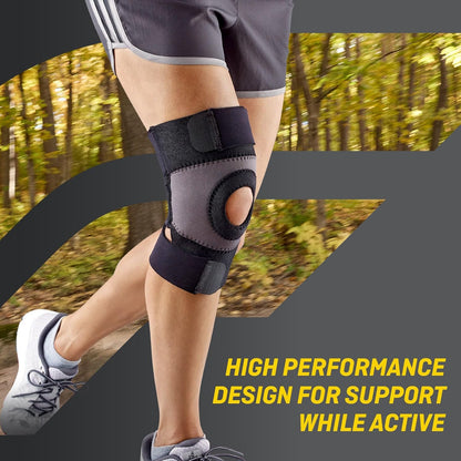 FUTURO Performance Compression Knee Support, Ideal for Everyday Activities, One Size - Black