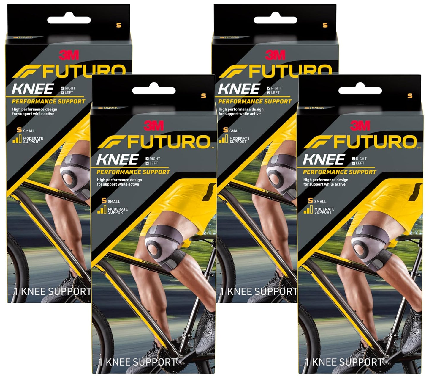 FUTURO Performance Compression Knee Support, Ideal for Everyday Activities, One Size - Black