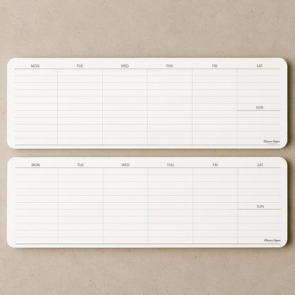 Weekly Planner Pad, Weekly To Do List Notepad, Tear Off Undated Weekly Planner Notepad, 2 Pack, 50 Sheet Each, 4,2" X 11,7", Premium Thick Paper with Cardboard Back Support, Weekly Desk Planner by CLEVER SIGNS