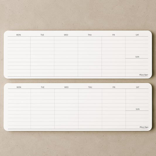Weekly Planner Pad, Weekly To Do List Notepad, Tear Off Undated Weekly Planner Notepad, 2 Pack, 50 Sheet Each, 4,2" X 11,7", Premium Thick Paper with Cardboard Back Support, Weekly Desk Planner by CLEVER SIGNS