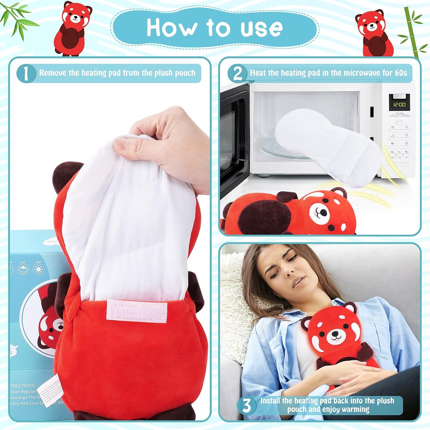 Microwave Heating Pad for Period Cramps,Otter Microwavable Heating Pad for Shoulder Neck Back Knee Pain Relief with Lavender Scented,Cute Otter Plush Toys Heat Pack for Women Kids Birthday