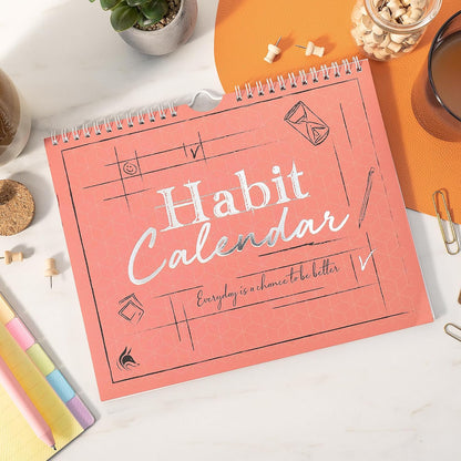 Clever Fox Habit Tracker Calendar, 24-Month Daily Goal Journal Green