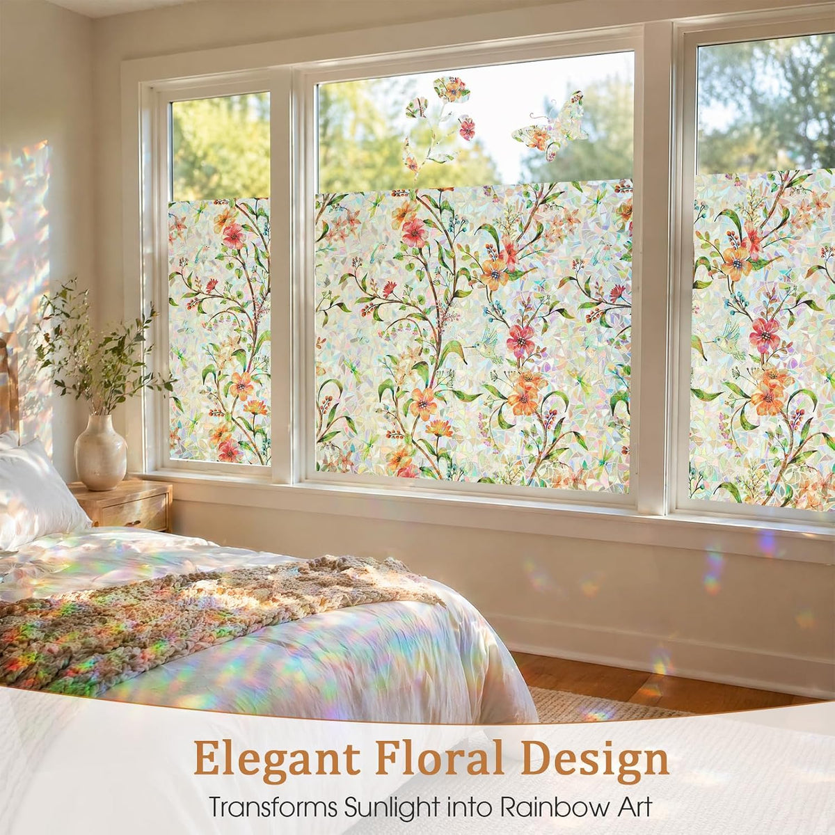 Coavas Blackout Window Privacy Film, Geometric Pattern, 11.8" x 78.7"