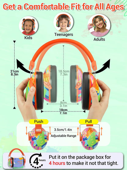 Dr.meter Ear Muffs for Noise Reduction: 27.4SNR Noise Cancelling Headphones for Kids Adults, EM100 Adjustable Hearing Protection Earmuffs for Monster Jam, Autism Sensory, Concerts, Fireworks