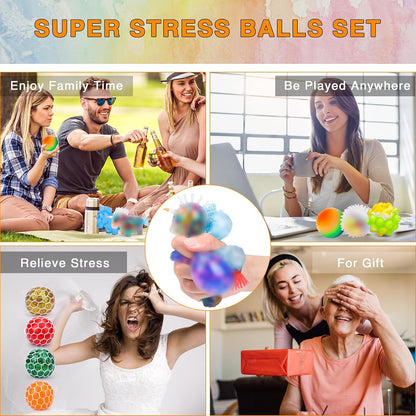 36 Pack Stress Balls, Squishy Balls, Squishy Fidget Stress Relief