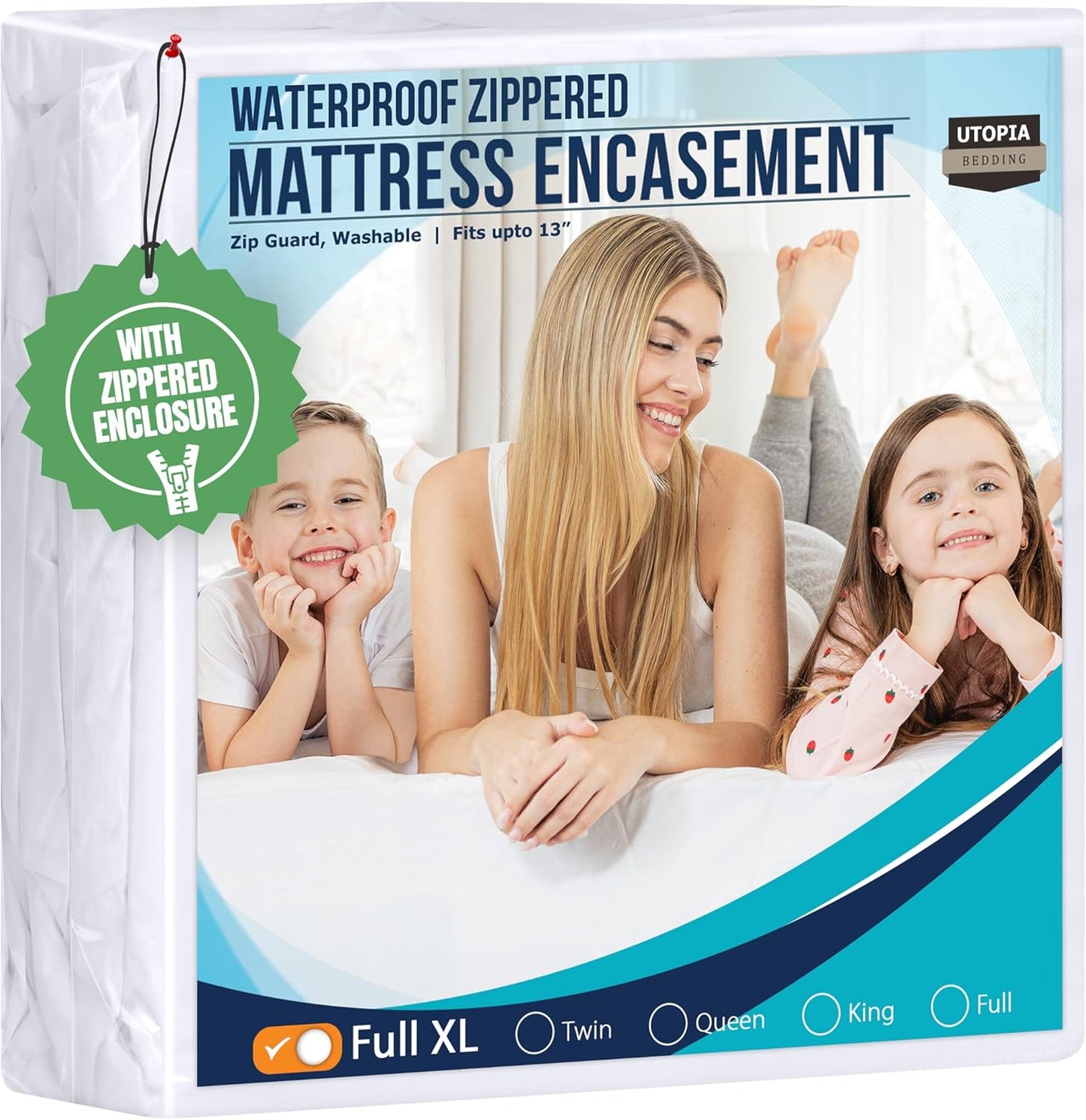 Utopia Bedding Mattress Protector Zippered Twin XL Size, 100% Waterproof Bed Bug and Dust Mite Proof Mattress Encasement, Absorbent 6 Sided Mattress Cover