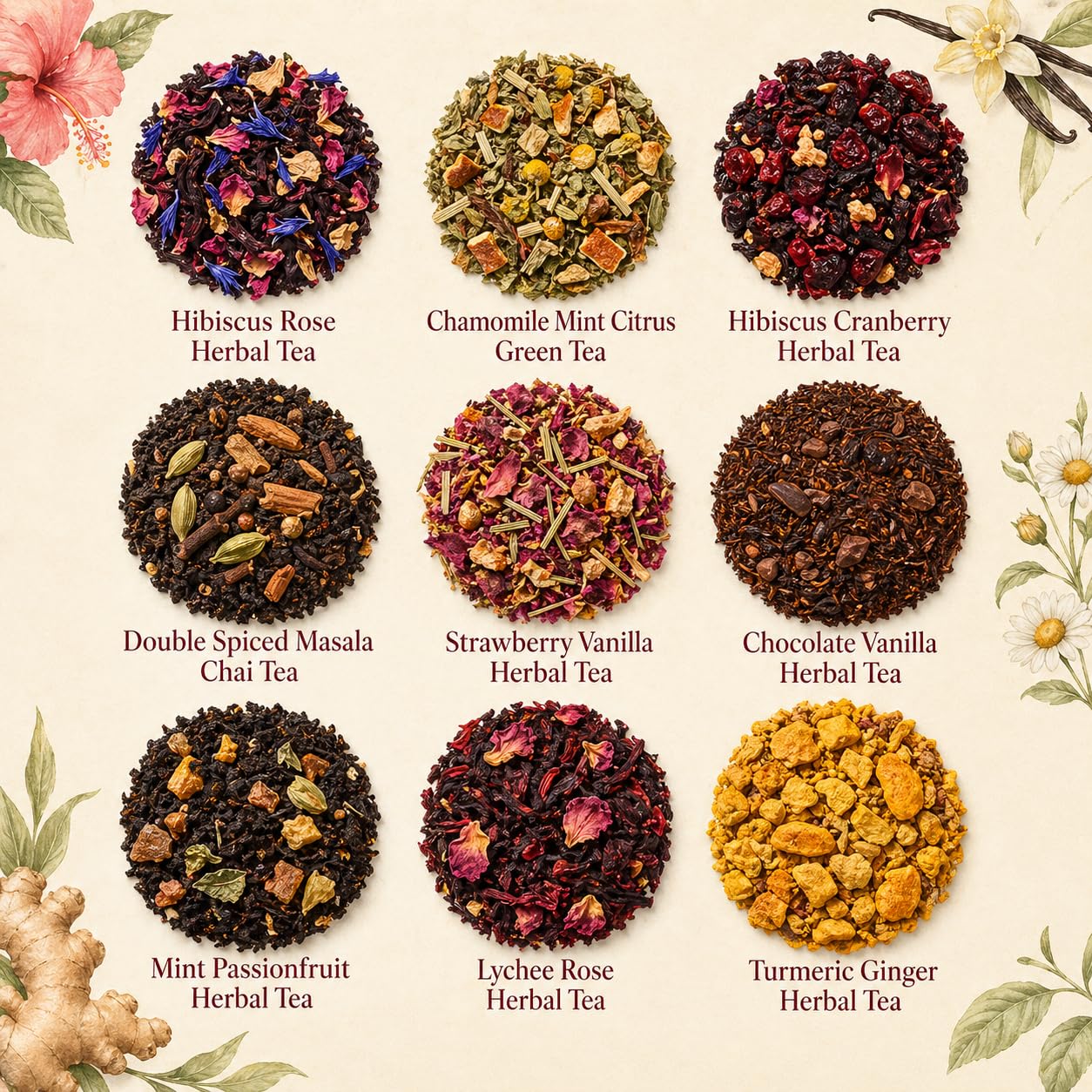VAHDAM, Assorted Black Tea Loose Leaf Tea Gift Set (10 Flavors) Gift Ideas for Women & Men | Directly Sourced From Assam and Darjeeling | Resealable Ziplock Pouch