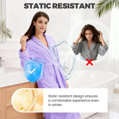 PJGGZ Towel Robe for Women – Soft Absorbent Kimono Bathrobe, Quick-Dry Spa Shower & Hotel Use