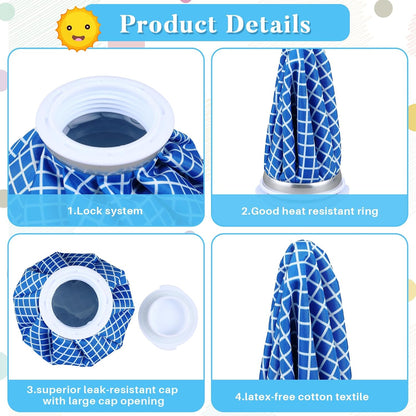 Honoson 4 Pack Reusable Ice Pack for Injuries, Ice Bags Hot Water Bag for Hot & Cold Pain Relief No-Leak Elastic Breathable for Muscle, Joint Pain Swelling, Sports & Home Use(Cute Fruit Style)