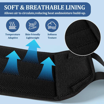 Airplane Foot Hammock, Travel Essentials Thickened Bamboo Foot Rest for Plane Travel with Adjustment Strap, Long Flight Must Haves (1-pcs Black)