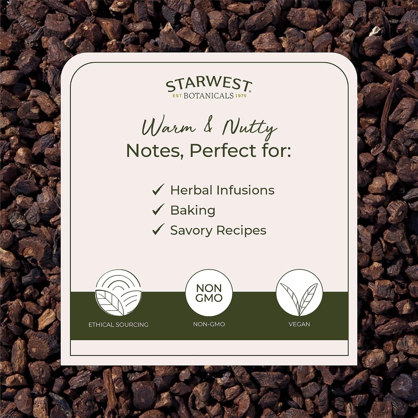 Starwest Botanicals Organic Raw Dandelion Root - Loose Leaf Herbal Tea, Cut & Sifted, Certified Kosher, Non-GMO, Caffeine-Free - Bulk 1 lb Bag