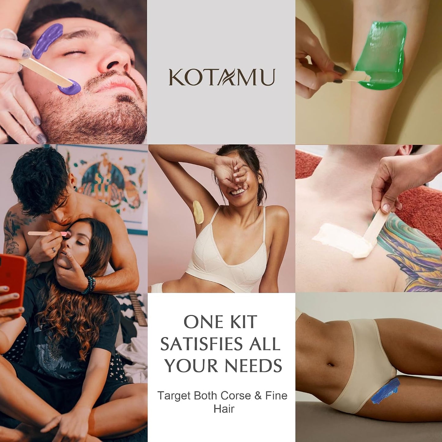 KOTAMU Waxing Kit for Women & Men, Pink Digital Wax Pot Warmer Hair Removal | Home Hard Wax Kit, Wax Machine, Face, Eyebrow, Bikini, Brazilian, Body, Sensitive Skin, 25 Accessories, Beginner-Friendly