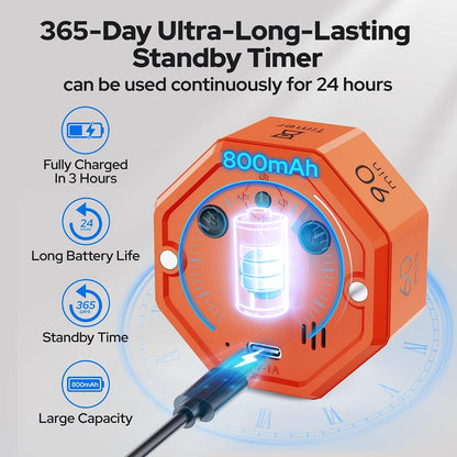 Visual Timer for Kids Kitchen Timer Pomodoro Magnetic Visual Countdown | Smart Gravity Sensing Timer with Large Display Loud Alarm for Study Cooking Classroom Homework Time Management