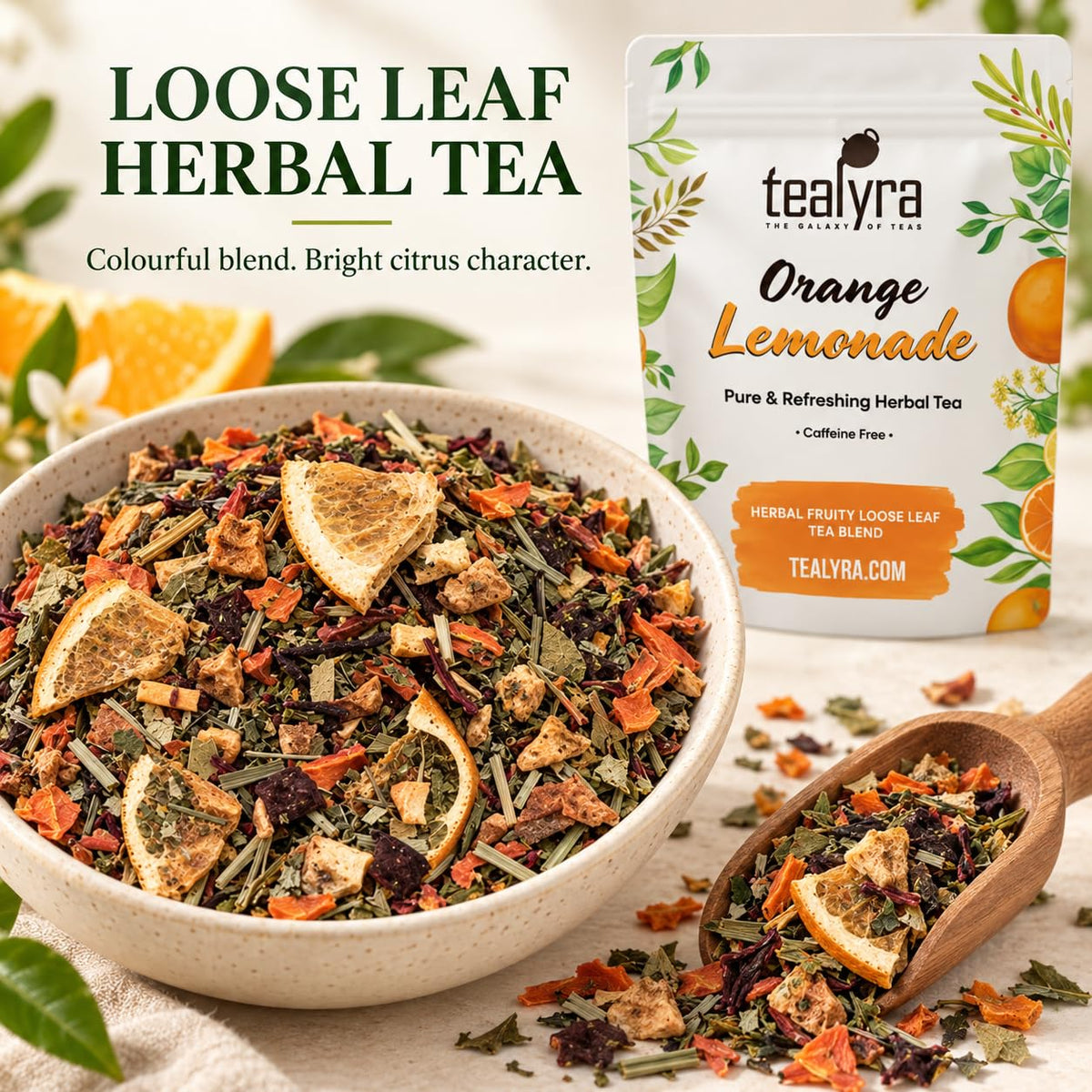 Tealyra | Orange Lemonade Loose Leaf Herbal Fruit Tea, 110g (4 oz)