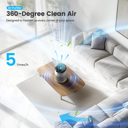 Air Purifiers for Bedroom Home for Smoke Pet Dander Odors 2 Pack Ivory