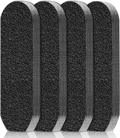 Flutesan 80 Pcs Professional Collection Stainless Steel Foot File Refill 180 Grit and 120 Grit Replacement Pads Coarse Fine Pedicure File Refills Foot Rasp Pad with Removable Glue