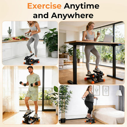 NEWBULIG Mini Stepper for Exercise at Home Stair Step Machine for Indoor Fitness Portable Home Gym Stepper for Full Body Workout 300lb Weight Capacity