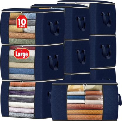 Fab totes Storage Bags for Clothes Blanket Storage Bins with Lids
