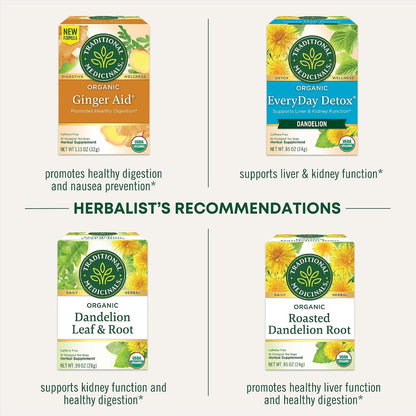 Traditional Medicinals Tea, Organic Peppermint, Soothes Your Belly, Refreshing & Minty, 96 Tea Bags (6 Pack)