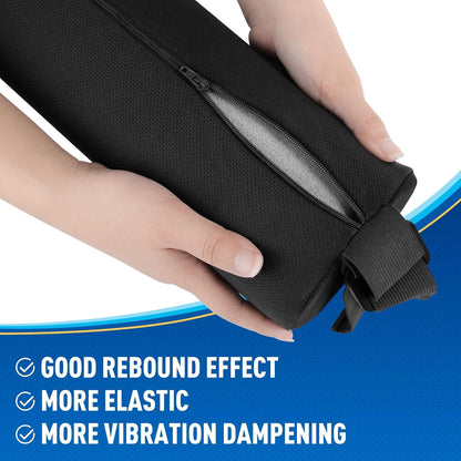 CushZone Lumbar Roll Support Pillow for Office Chair, Car, Gaming Chair, Memory Foam Back Cushion with Washable Cover for Relieving Back Pain & Improving Posture,Black
