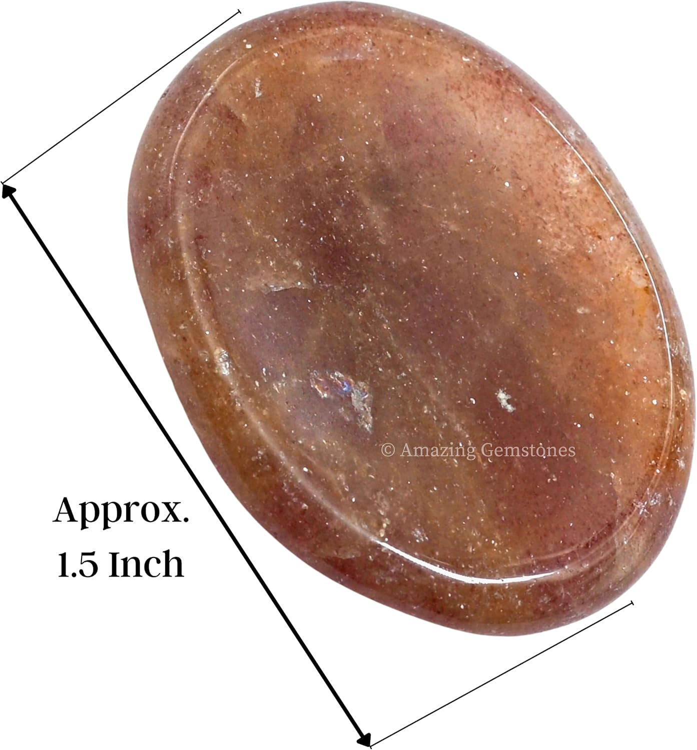 Amazing Gemstone Labradorite Thumb Worry Stone, Anxiety Stone, Healing Crystals - Piedra Crystal Fidget for Gift, Meditation, Calming, Relaxation, Stress Relief - Colors B