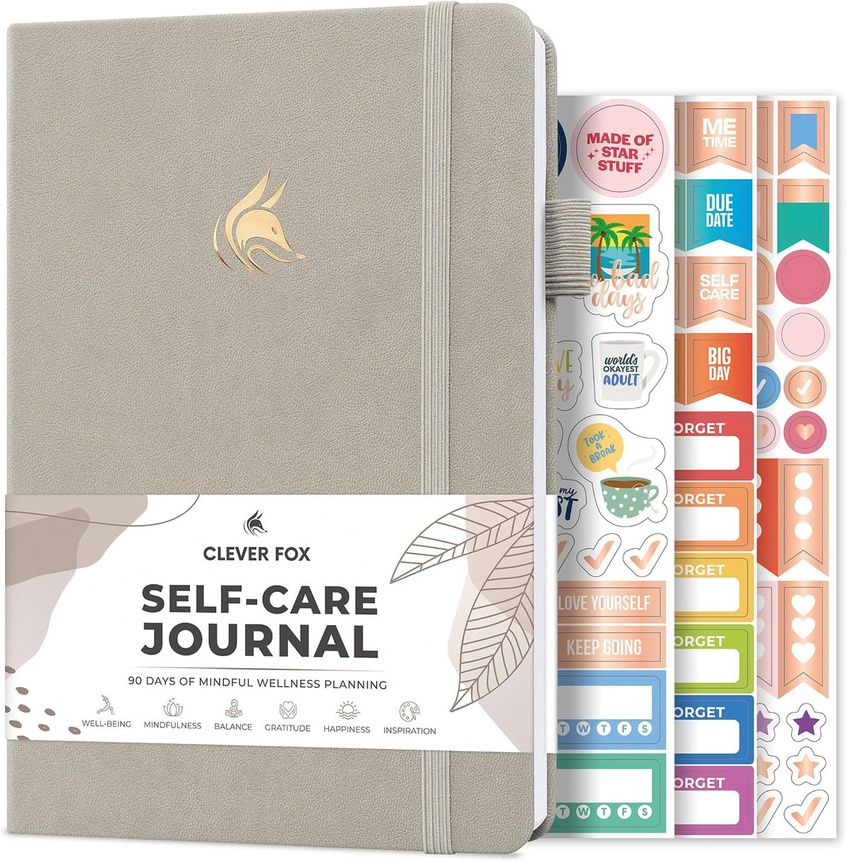 Clever Fox Self-Care Journal for Women, Daily Planner 5.8x8.3 Aquamarine