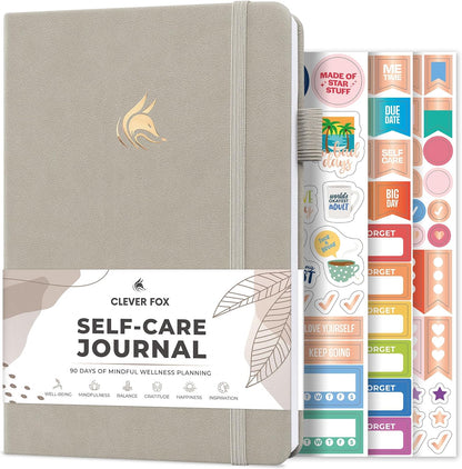 Clever Fox Self-Care Journal for Women, Daily Planner 5.8x8.3 Aquamarine