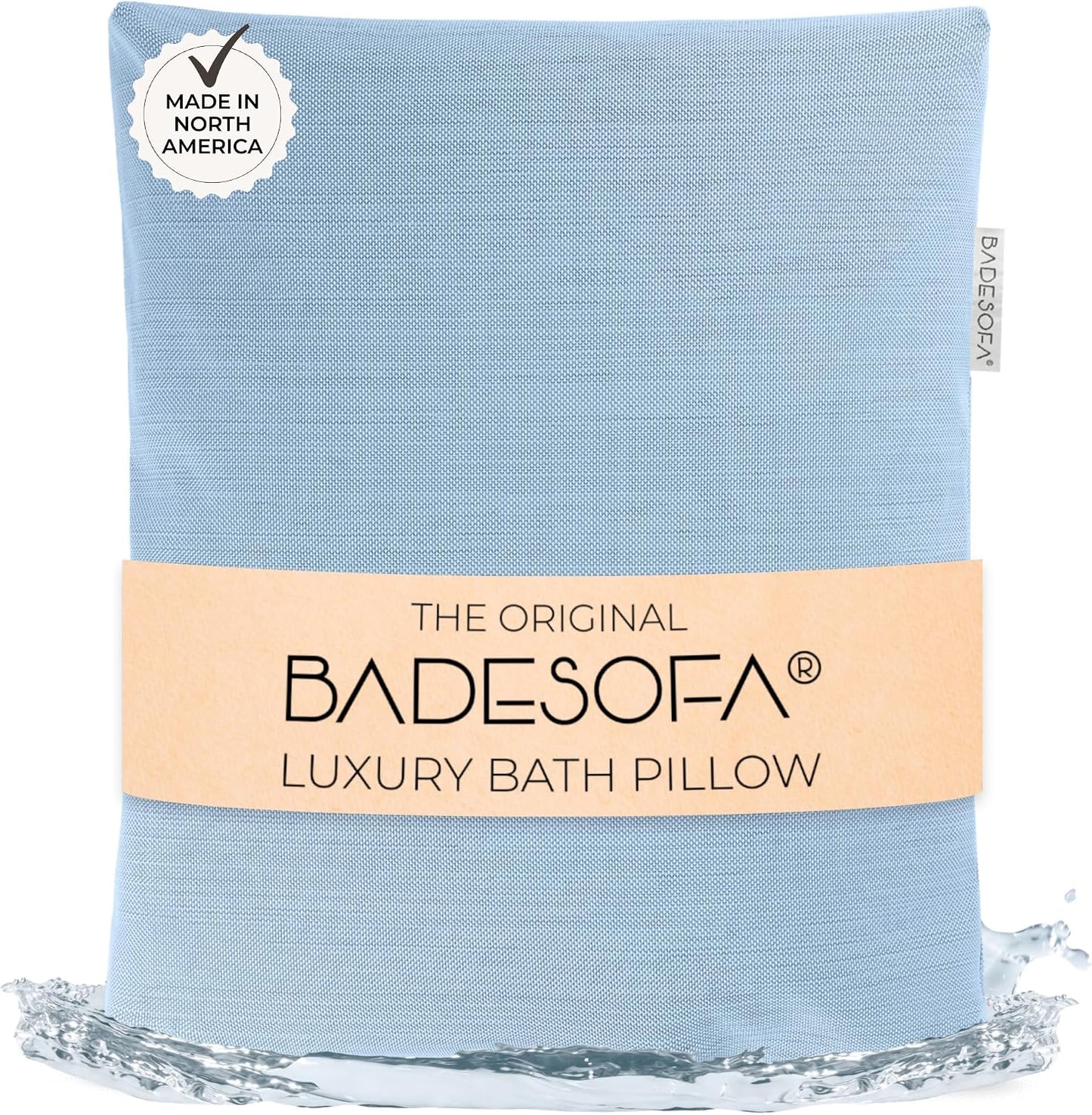 BADESOFA® Luxury Bath Pillow M - Lusciously Soft & Comfortable Tub Pillow for Bathtub - Washable & Quick-Drying Bath Back Pillow - Non-Slip Full Body Tub Pillow - Luxury Spa Cushion in Ivory Pearl