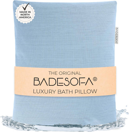 BADESOFA® Luxury Bath Pillow M - Lusciously Soft & Comfortable Tub Pillow for Bathtub - Washable & Quick-Drying Bath Back Pillow - Non-Slip Full Body Tub Pillow - Luxury Spa Cushion in Ivory Pearl