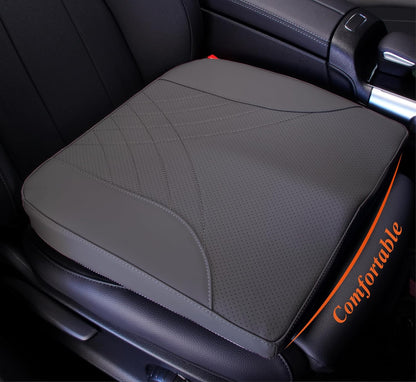 kingphenix Premium Car Seat Cushion, Memory Foam Driver Seat Cushion to Improve Driving View- Coccyx & Lower Back Pain Relief - Seat Cushion for Car, Truck, Office Chair (Leather Black)