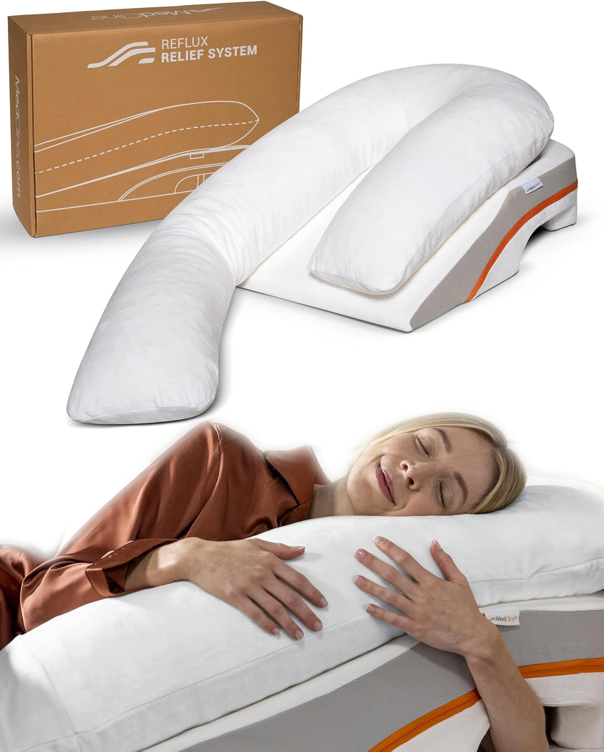 MedCline Acid Reflux Pillow Relief System, Medium for 5'5" to 5'11" Tall