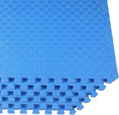 BalanceFrom Puzzle Exercise Mat 1/2" Thick, EVA Interlocking Foam Floor | Tiles for Home Gym, Mat for Home Workout Equipment, Floor Padding for Kids, Black, 24 in x 24 in x 1/2 in, 144 Sq Ft-36 Tiles