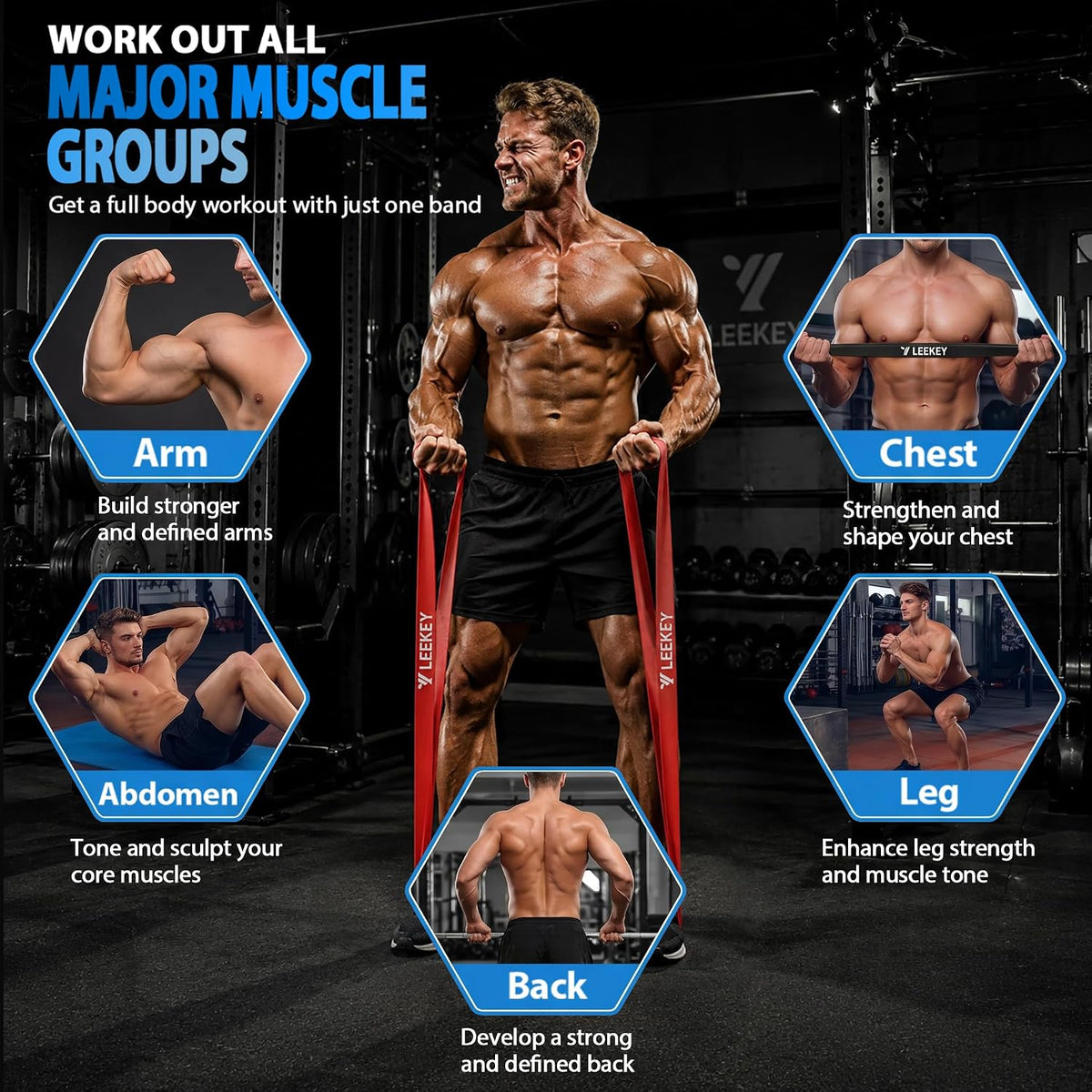 Resistance Bands for Pull Up Assist, Stretch Bands & Exercise Workout Set