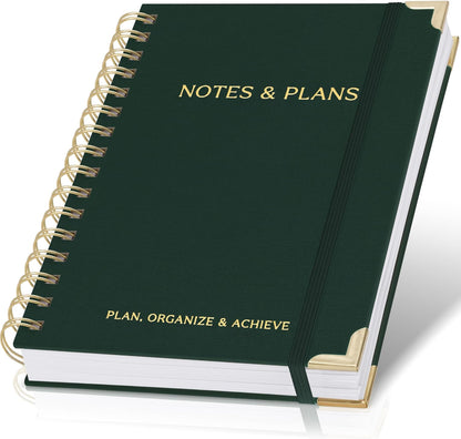 ZICOTO Aesthetic Daily Planner And Notebook With Hourly Schedule - Aesthetic Spiral To do List Notepad For Work/Home to Organize Tasks And Appointments - Stylish School/Office Supplies Book For Women