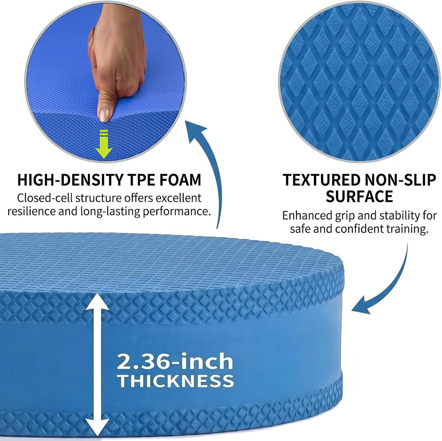 Stability Trainer Pad - Foam Balance Exercise Pad Cushion for Therapy, Yoga, Dancing Balance Training, Pilates,and Fitness