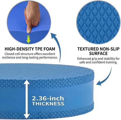 Stability Trainer Pad - Foam Balance Exercise Pad Cushion for Therapy, Yoga, Dancing Balance Training, Pilates,and Fitness