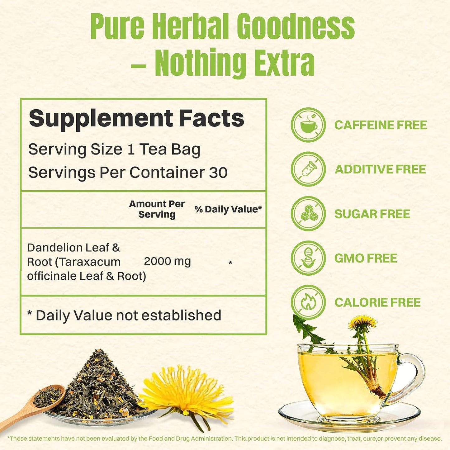 Hiihone Lemon Balm Tea Bags 20 Count – Pure & Natural Lemon Balm Tea, Caffeine-Free Herbal Tea, Calming & Soothing, Non-GMO, Fresh Citrusy Flavor