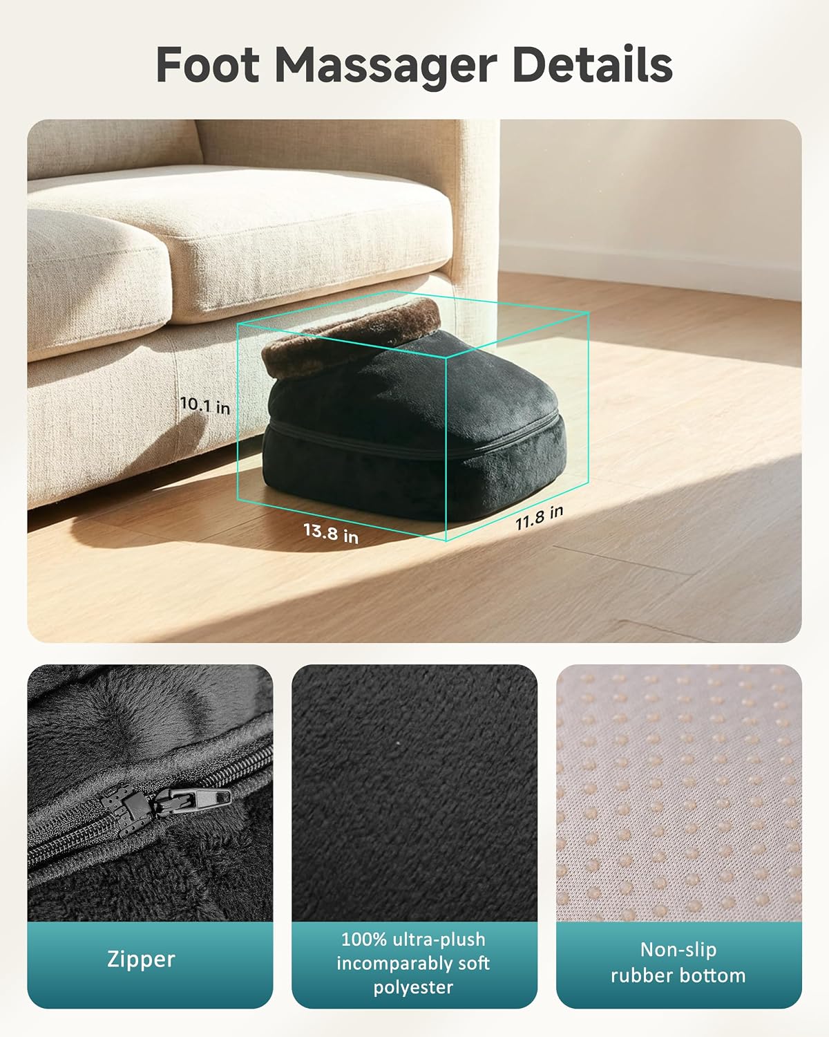 Snailax 2-in-1 Shiatsu Foot and Back Massager with Heat - Kneading Foot Warmer, Electric Feet Massage, Massagers for Back,Leg, Fathers Day Gift for Dad Men Women