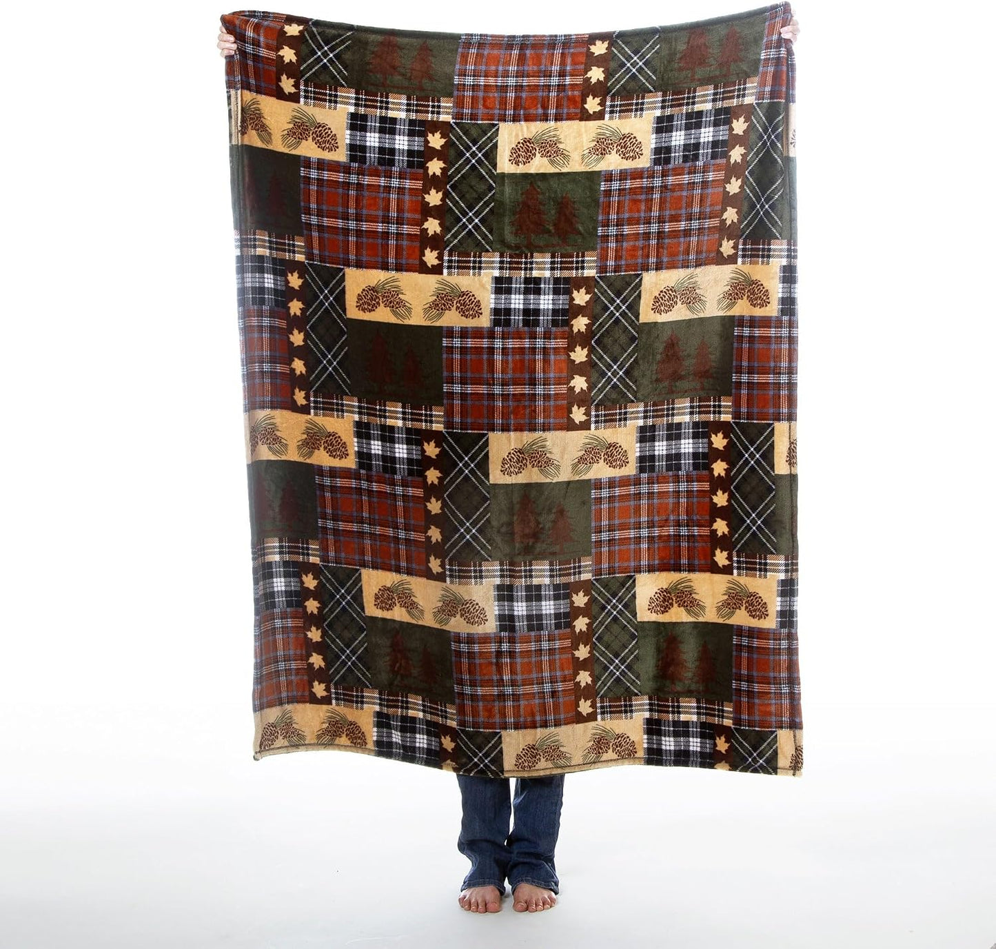 Carstens, Inc. Travel Blanket, Premium Compact 2-in-1 Airplane Blanket/Pillow, Open Sky Blue Aztec