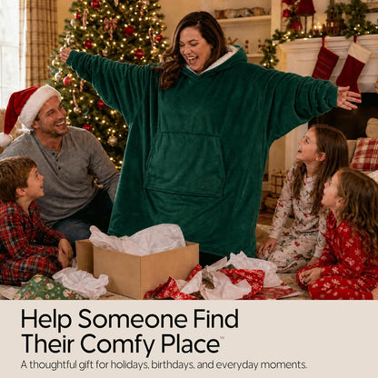 THE COMFY Original | From Shark Tank | Patented | Oversized Sherpa Wearable Blanket Hoodie| Gift for Women & Men | One Size