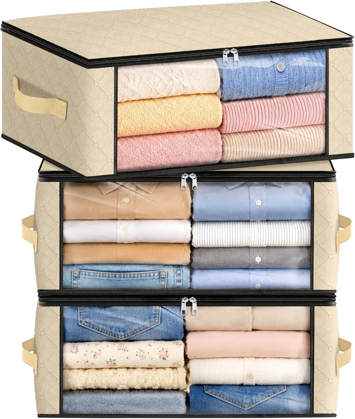 Fab totes Storage Bags for Clothes Blanket Storage Bins with Lids